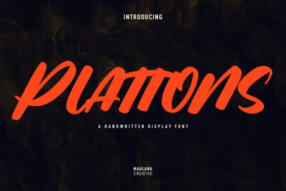 Discover the Unique Charm of Plattons: A Slanted Handwritten Display Font