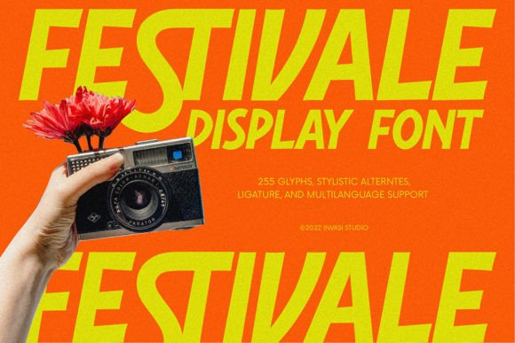 Festivale: A Retro Funky Display Font for Modern Designers