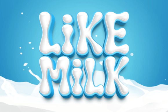 Like Milk: A Playful Display Font for Dairy and Farm-Themed Designs