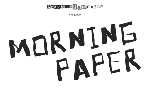 Morning Paper: A Textured Typeface for Creative Expression