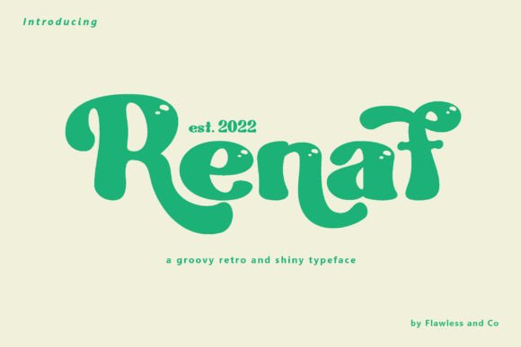Renaf: The Bold, Shiny Font That Brings Retro Vibes to Modern Design