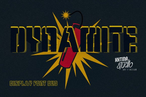 Revolutionize Your Design with Dynamite: A Retro-Inspired Font for Modern Creators